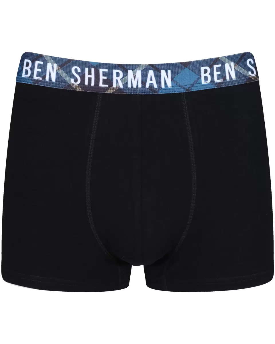 Men Mason Men's 3-Pack Fitted No-Fly Boxer-Briefs - Black Black Affordable Underwear Ben Sherman - 2