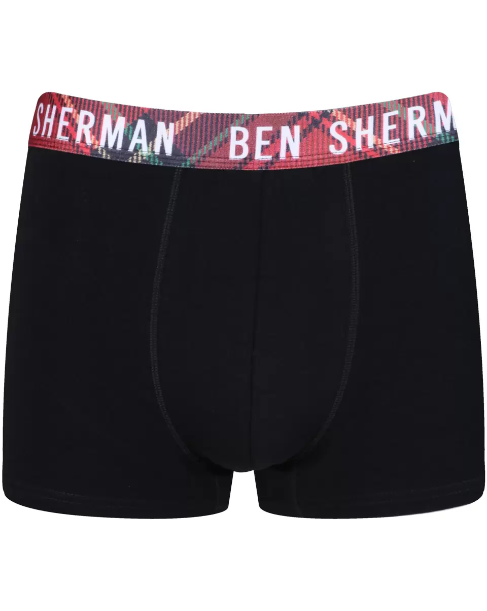 Men Mason Men's 3-Pack Fitted No-Fly Boxer-Briefs - Black Black Affordable Underwear Ben Sherman - 3