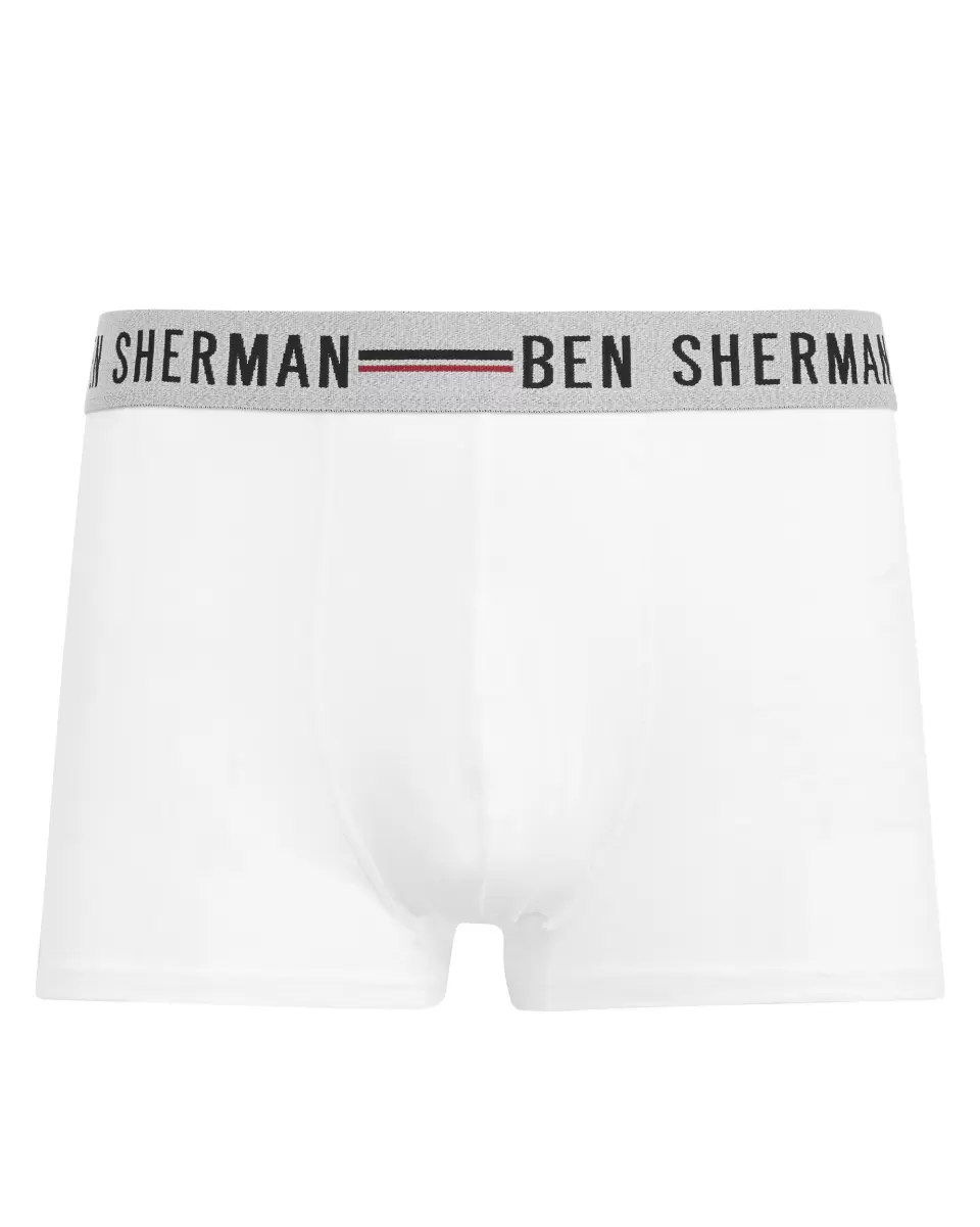 Black/White/Grey Convenient Ben Sherman Roman Men's 3-Pack Fitted No-Fly Boxer-Briefs - Black/White/Grey Underwear Men - 2