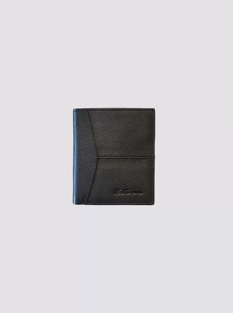 Ben Sherman Wallets & Card Holders Timeless Black Men Coles Leather Micro Wallet - Black