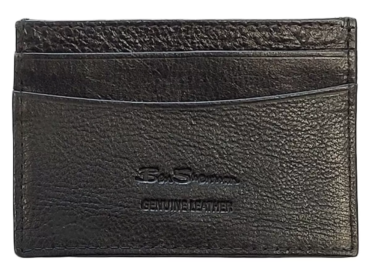 Affordable Black Men Koki Leather Card Holder Wallet - Black Wallets & Card Holders Ben Sherman - 3