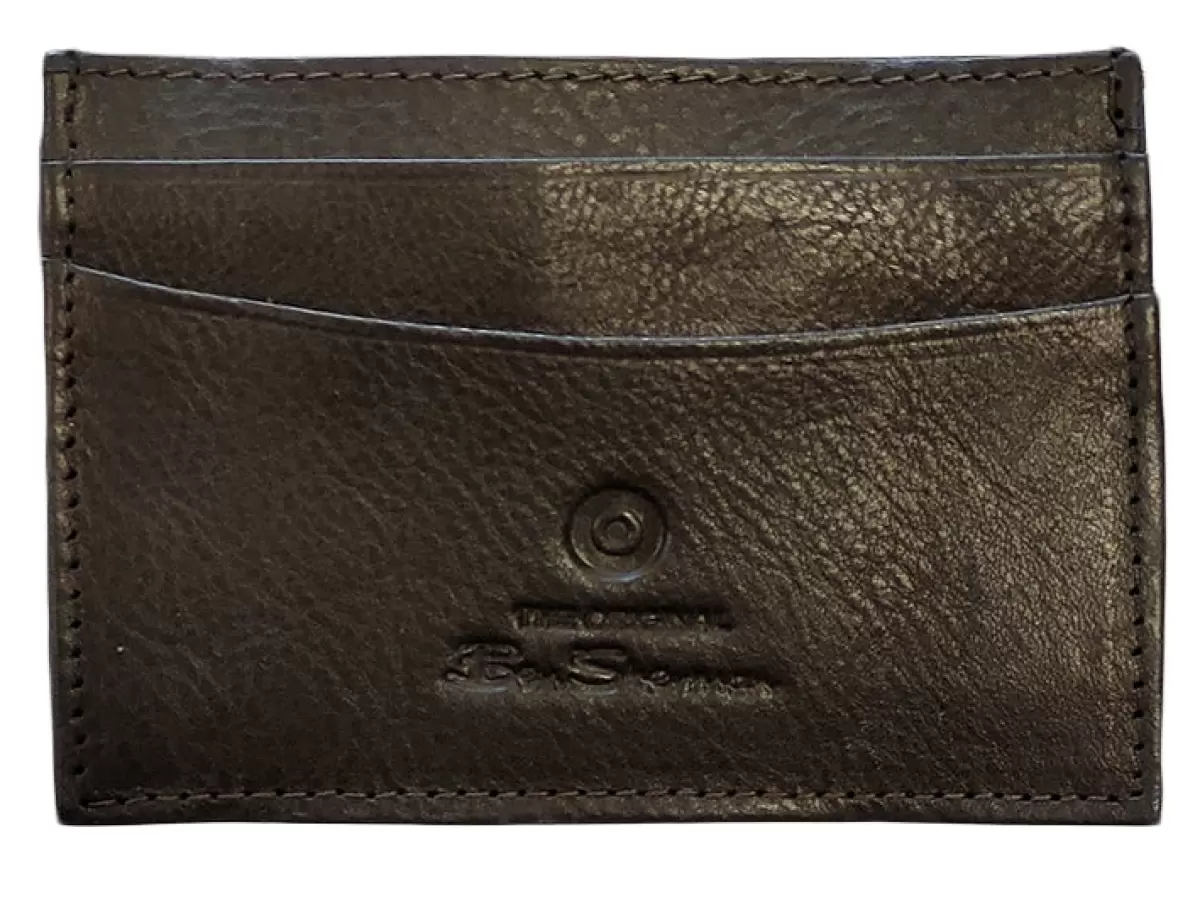 Ben Sherman Handcrafted Brown Koki Leather Card Holder Wallet - Brown Men Wallets & Card Holders - 2