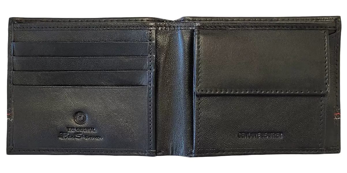Gillespie Bill Fold Leather Wallet - Black Men Wallets & Card Holders Black Cheap Ben Sherman - 3