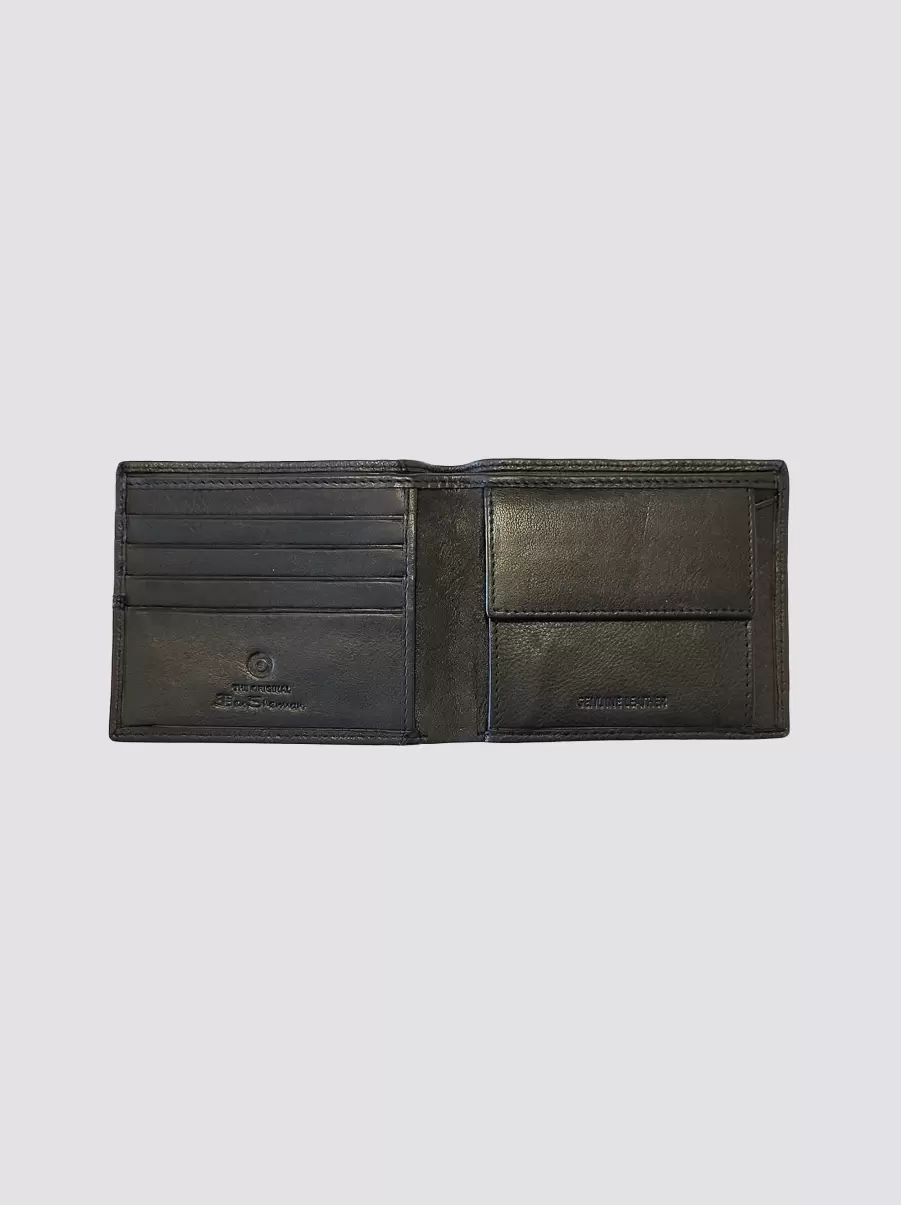 Black Wallets & Card Holders Guaranteed Men Ben Sherman Cooke Bill Fold Leather Wallet - Black - 1