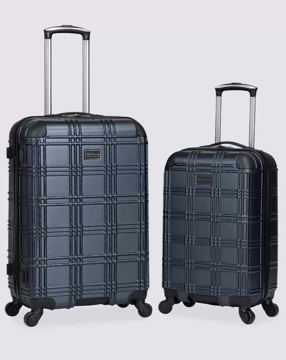Men Naval Bags & Luggage Ben Sherman Nottingham 2-Piece Hardside Luggage Set - Naval Perfect