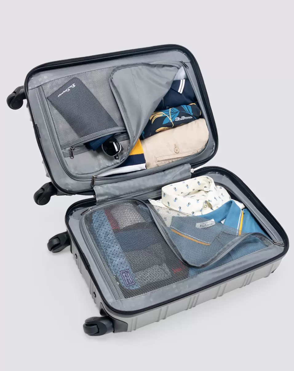 Men Extend Charcoal Bags & Luggage Ben Sherman Nottingham 3-Piece Hardside Luggage Set - Charcoal - 4