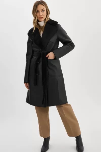 Abigail | Faux Shearling Reversible Coat Advance Black Lamarque Leather Jackets Women