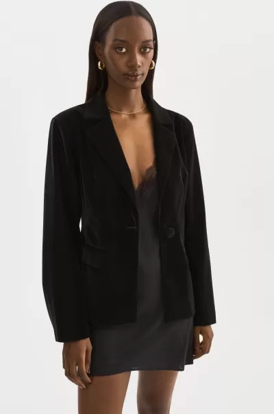 Women Lamarque Black Coats & Jackets Lottie | Faux Leather Blazer Cheap