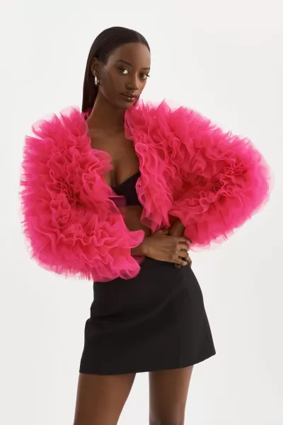 Coats & Jackets Lamarque Britny | Ruffle Tulle Jacket Lilac Rose Women Classic