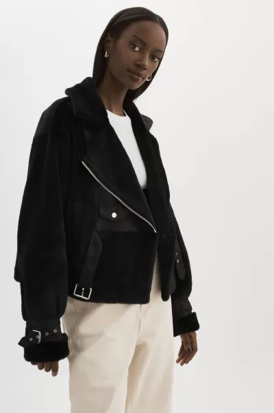 Black / Black Lamarque Offer Women Elody | Faux Fur Jacket Coats & Jackets