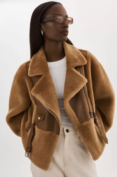 Lamarque Coats & Jackets Women Mocha/Brown Efficient Elody | Faux Fur Jacket