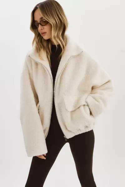 Coats & Jackets Lamarque Wholesome Kim |  Sherpa Jacket Off White Women