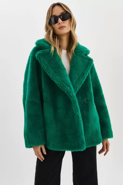 Coats & Jackets Women Vibrant Green Limited Sophie | Sherpa Jacket Lamarque