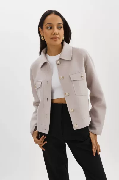Feather Grey Christine | Wool Jacket Women Perfect Lamarque Coats & Jackets