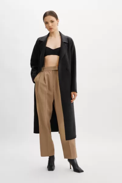 Coats & Jackets Vanessa | Wool Coat Women Lamarque Black Pure