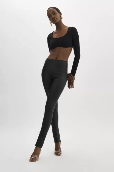 Tulia | Leather Leggings Pants Black Lamarque Women Affordable