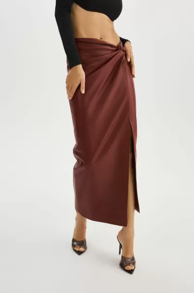 Skirts Lamarque Women Reduced Syrah Eileen | Faux Leather  Maxi Skirt