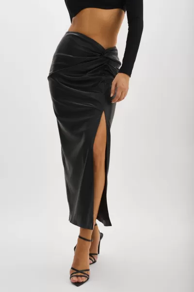 Skirts Bargain Lamarque Eileen | Faux Leather  Maxi Skirt Black Women