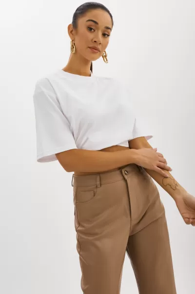 Inviting White Women Naia | Cropped Tee Lamarque Tops