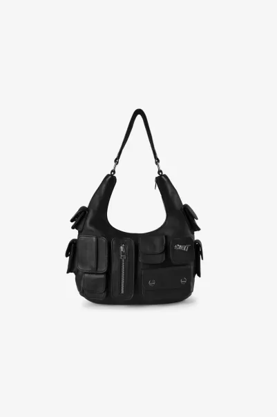 Olesia | Mini Leather Cargo Bag Lamarque Bargain Black Accessories Women