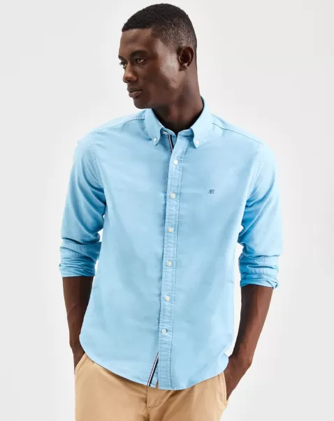 Men Delicate Shirts Beatnik Oxford Garment Dye Shirt - Fresh Blue Fresh Blue Ben Sherman