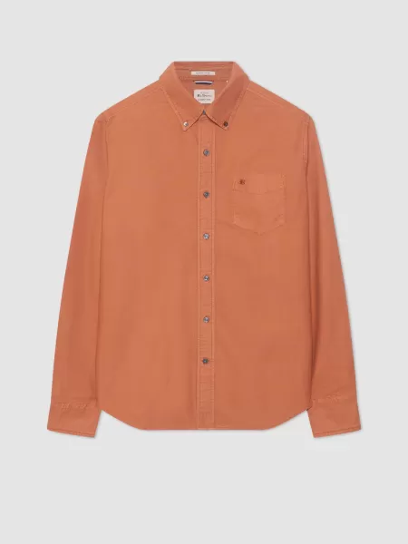 Cost-Effective Ben Sherman Shirts Men Beatnik Oxford Garment Dye Shirt - Terracota Terracota