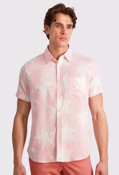 Exploded Flower Print Shirt - Light Pink Light Pink Men Buy Shirts Ben Sherman