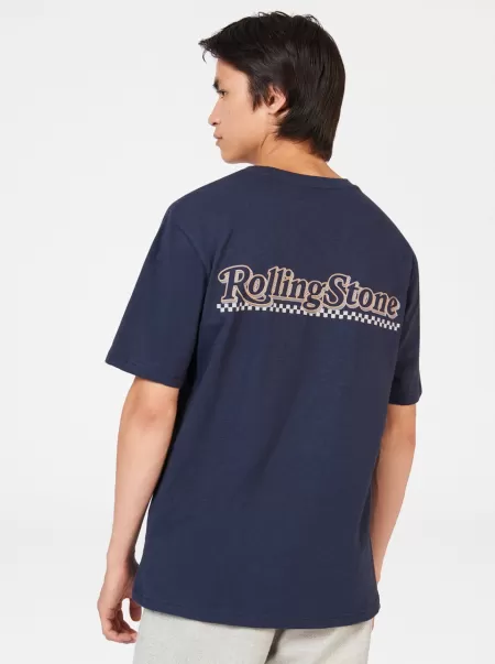 Ben Sherman Mood Indigo Men Rolling Stone Graphic Tee - Mood Indigo Cost-Effective T-Shirts & Graphic Tees