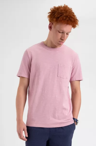Ben Sherman Garment Dye Beatnik Short-Sleeve T-Shirt - Washed Pink T-Shirts & Graphic Tees Hot Washed Pink Men