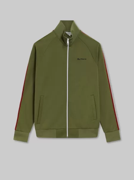 Jackets & Outerwear Ben Sherman Men Signature Zip-Through Track Jacket - Loden Loden Affordable