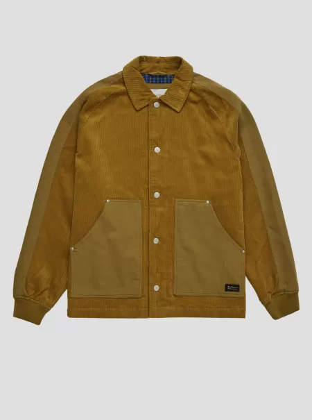 Men Jackets & Outerwear Corduroy Colorblock Workwear Jacket Bronze Ben Sherman Cutting-Edge