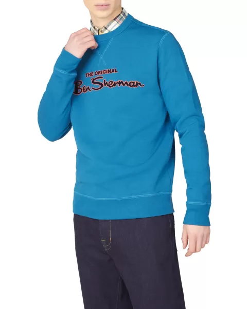 Sweatshirts & Hoodies Reduced Petrol Ben Sherman Signature Logo Sweatshirt - Petrol Men