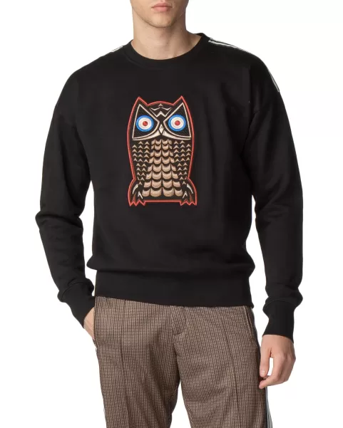Men Sweatshirts & Hoodies Night Owl Sweatshirt - Black Timeless Black Ben Sherman