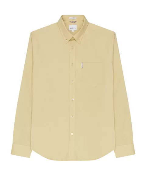 Intuitive Long Sleeve Shirts Long-Sleeve Signature Oxford Shirt - Pale Yellow Pale Yellow Men Ben Sherman