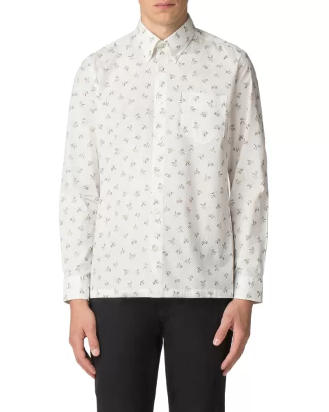 Long-Sleeved Archive Casino Shirt - Off-White Off-White Long Sleeve Shirts Secure Men Ben Sherman