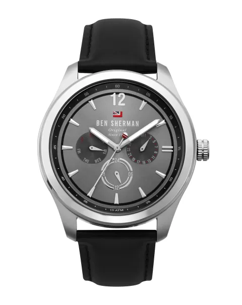 Watches Men Special Deal Men's Sugarman Multifunction Watch - Black/Grey/Silver Black/Grey/Silver Ben Sherman