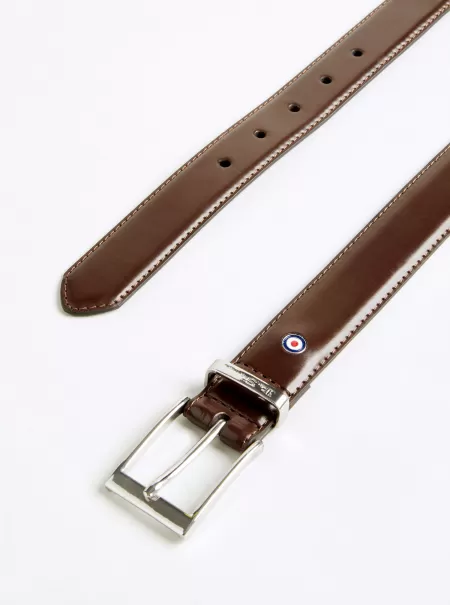 Brown Belts Aesthetic Scotty Leather Dress Belt - Brown Men Ben Sherman