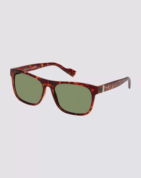 Ben Sherman Sunglasses Tortoise Harry Polarized Eco-Green Sunglasses - Tortoise Price Meltdown Men
