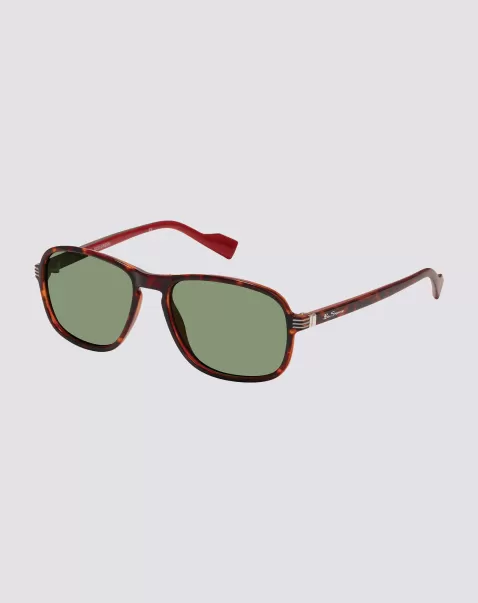 Sunglasses Max Polarized Eco-Green Sunglasses - Tortoise Sleek Tortoise Men Ben Sherman