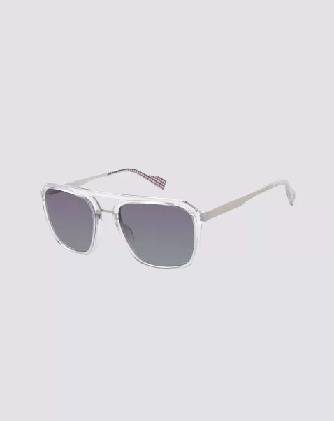Crystal Ben Sherman Men Coleman Polarized Gradient Eco Sunglasses - Crystal Sunglasses Stylish