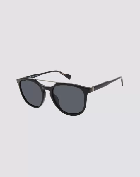 Ben Sherman Queensway Polarized Eco Sunglasses - Black Men Sunglasses Fire Sale Black