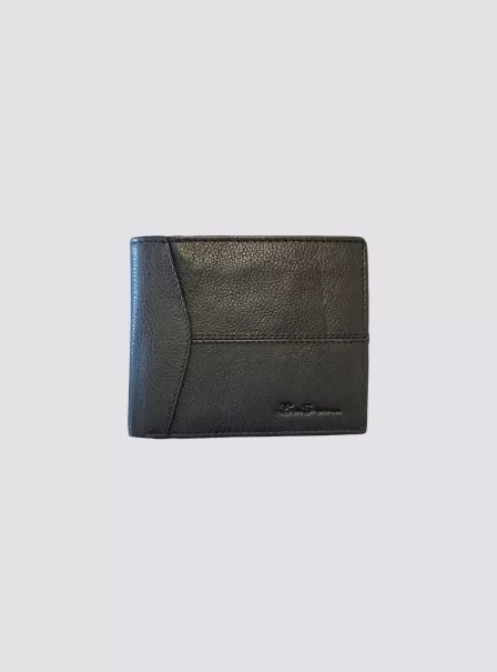 Black Wallets & Card Holders Guaranteed Men Ben Sherman Cooke Bill Fold Leather Wallet - Black