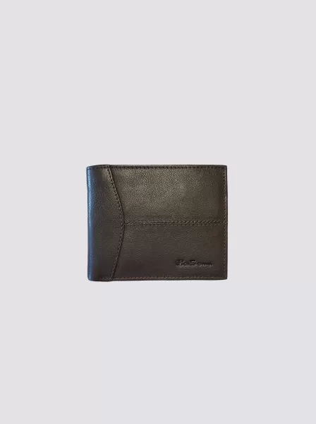 Cooke Bill Fold Leather Wallet - Brown Ben Sherman Wallets & Card Holders Style Men Brown