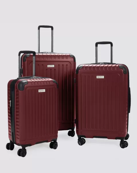 Reliable Ben Sherman Bags & Luggage Sunderland 3-Piece Hardside Luggage Set - British Red Men British Red